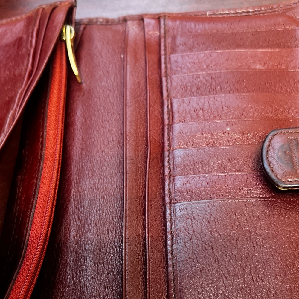 Salvatore Ferragamo long wallet/ purse burgundy color